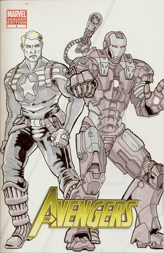 Avengers #1 cover Steve Rogers and War Machine