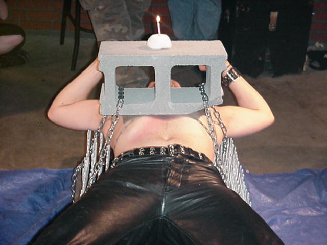 Cinder block and cake